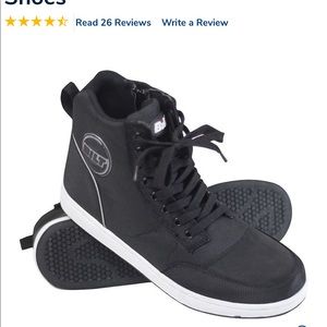 Built dexter Hightop motorcycle sneaker w/toe prot